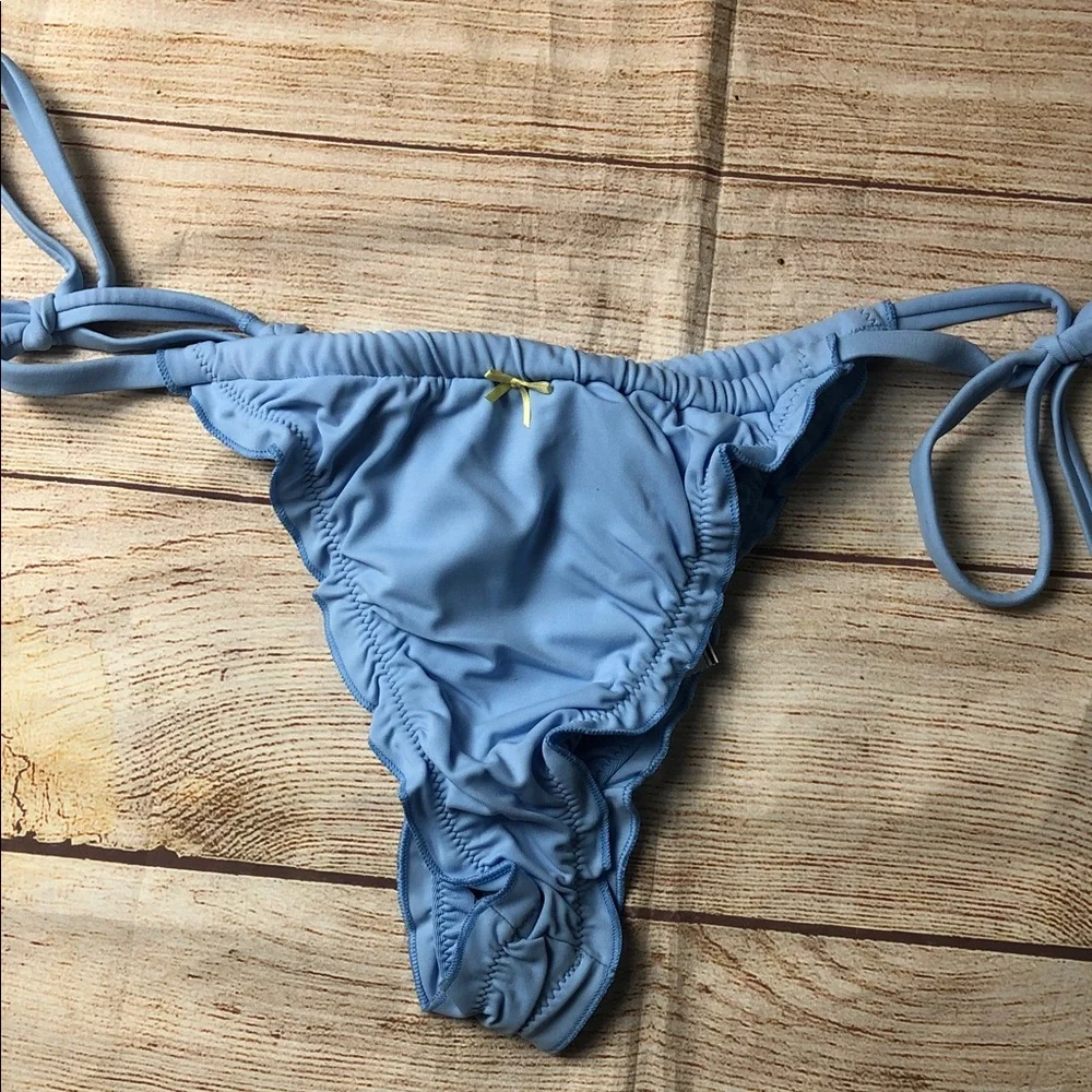 NWT Frankie's Bikinis x PINK‎ Sky Blue Bottom